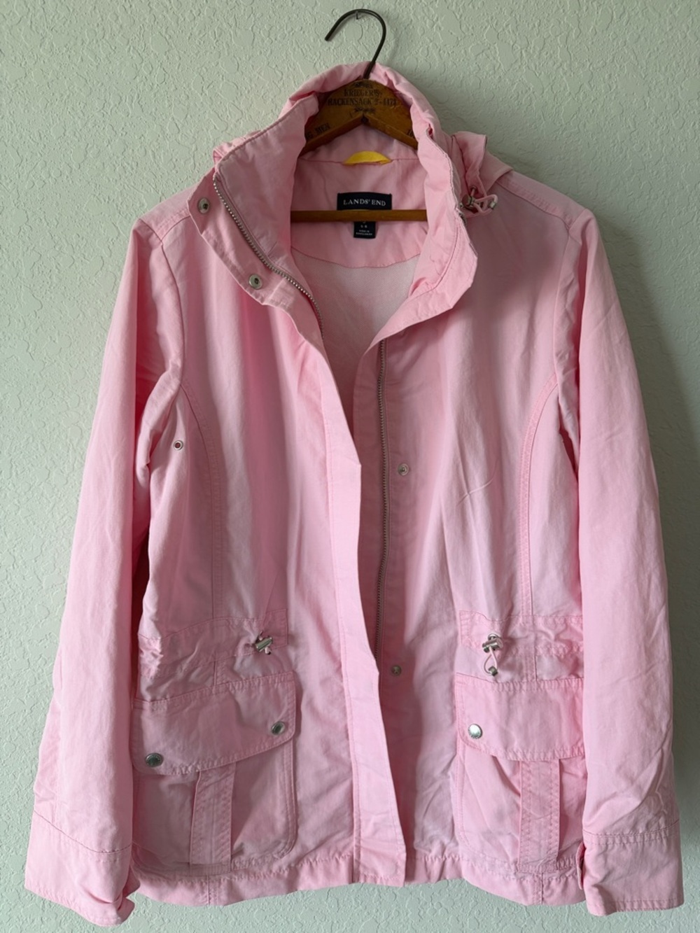 Lands' End Light Pink Hooded Utility Jacket